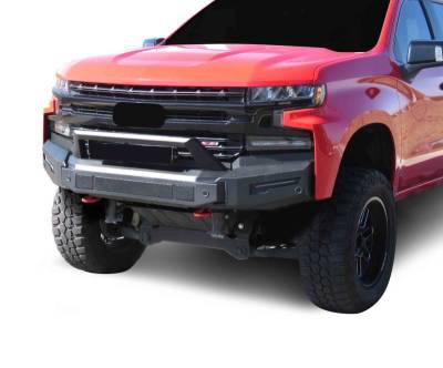 Black Horse Off Road - Armour II Heavy Duty Modular Front Bumper-Matte Black-2019-2021 Chevrolet Silverado 1500|Black Horse Off Road - Image 7