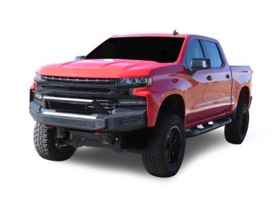 Black Horse Off Road - Armour II Heavy Duty Modular Front Bumper-Matte Black-2019-2021 Chevrolet Silverado 1500|Black Horse Off Road - Image 5