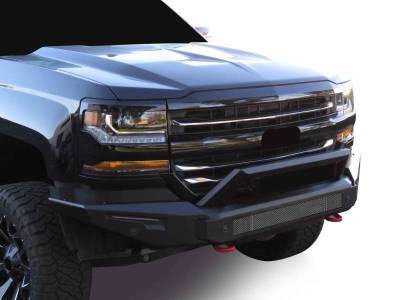 Black Horse Off Road - Armour II Heavy Duty Modular Front Bumper-Matte Black-2016-2018 Chevrolet Silverado 1500/2019-2019 Chevrolet Silverado 1500 LD|Black Horse Off Road - Image 3