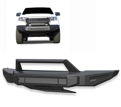 Armour II Heavy Duty Modular Front Bumper-Matte Black-2019-2023 Ford Ranger|Black Horse Off Road