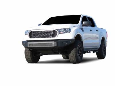 Black Horse Off Road - Armour II Heavy Duty Modular Front Bumper-Bumper Only-Matte Black-2019-2023 Ford Ranger|Black Horse Off Road - Image 3