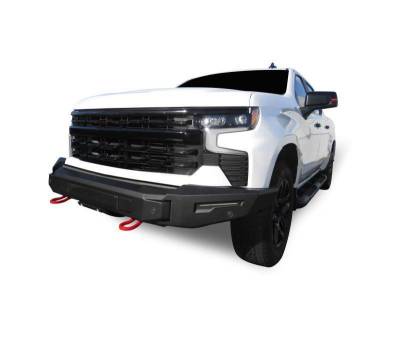 Black Horse Off Road - Armour II Heavy Duty Modular Front Bumper-Bumper Only-Matte Black-2022-2026 Chevrolet Silverado 1500|Black Horse Off Road - Image 5