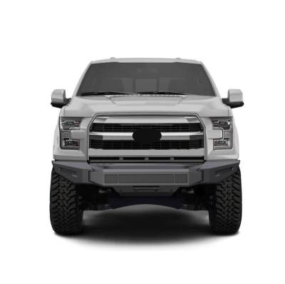 Black Horse Off Road - Armour II Heavy Duty Modular Front Bumper-Bumper Only-Matte Black-2015-2017 Ford F-150|Black Horse Off Road - Image 12