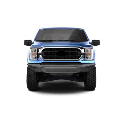 Black Horse Off Road - Armour II Heavy Duty Modular Front Bumper-Bumper Only-Matte Black-2021-2023 Ford F-150 |Black Horse Off Road - Image 3