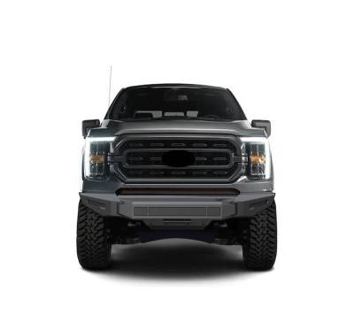 Black Horse Off Road - Armour II Heavy Duty Modular Front Bumper-Bumper Only-Matte Black-2021-2023 Ford F-150 |Black Horse Off Road - Image 7