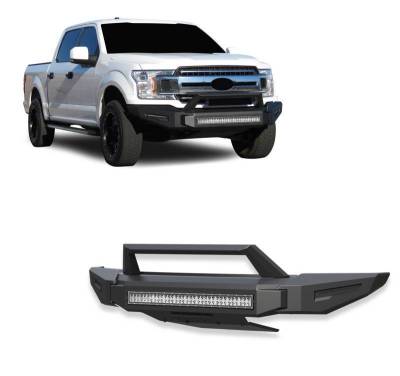 Armour II Heavy Duty Modular Front Bumper Kit-Matte Black-2018-2020 Ford F-150 |Black Horse Off Road