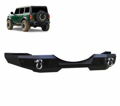 Black Horse Off Road - Armour Heavy Duty Rear Bumper-Matte Black-2021-2026 Ford Bronco|Black Horse Off Road - Image 2