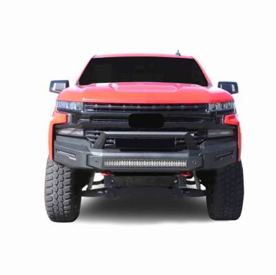 Black Horse Off Road - Armour II Heavy Duty Modular Front Bumper Kit-Matte Black-2019-2021 Chevrolet Silverado 1500|Black Horse Off Road - Image 3