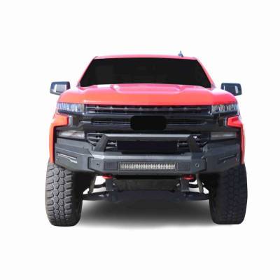 Black Horse Off Road - Armour II Heavy Duty Modular Front Bumper Kit-Matte Black-2019-2021 Chevrolet Silverado 1500|Black Horse Off Road - Image 3
