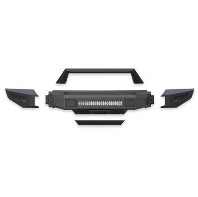 Black Horse Off Road - Armour II Heavy Duty Modular Front Bumper Kit-Matte Black-2016-2018 Chevrolet Silverado 1500/2019-2019 Chevrolet Silverado 1500 LD|Black Horse Off Road - Image 13