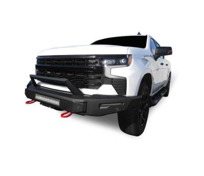 Black Horse Off Road - Armour II Heavy Duty Modular Front Bumper Kit-Matte Black-2022-2026 Chevrolet Silverado 1500|Black Horse Off Road - Image 5
