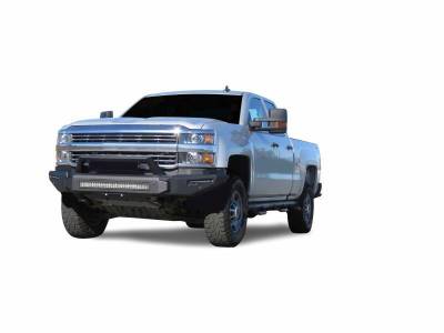 Black Horse Off Road - Armour II Heavy Duty Modular Front Bumper Kit-Matte Black-2015-2019 Chevrolet Silverado 2500 HD/3500 HD|Black Horse Off Road - Image 5