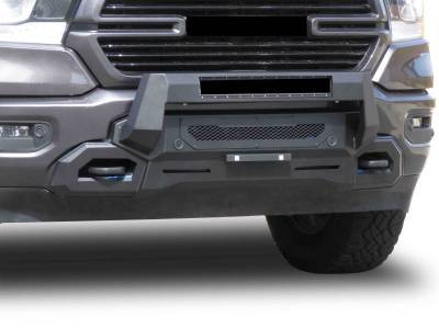 Black Horse Off Road - Armour III Light Duty Front Bumper-Textured Black-2019-2024 Ram 1500|Black Horse Off Road - Image 8