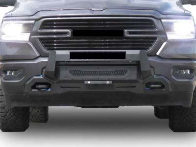 Black Horse Off Road - Armour III Light Duty Front Bumper-Textured Black-2019-2024 Ram 1500|Black Horse Off Road - Image 10