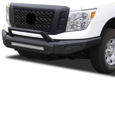 Black Horse Off Road - Armour II Heavy Duty Modular Front Bumper-Textured Black-2016-2024 Nissan Titan XD|Black Horse Off Road - Image 8