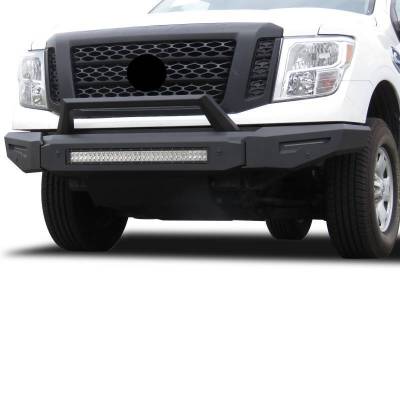 Black Horse Off Road - Armour II Heavy Duty Modular Front Bumper-Textured Black-2016-2024 Nissan Titan XD|Black Horse Off Road - Image 10