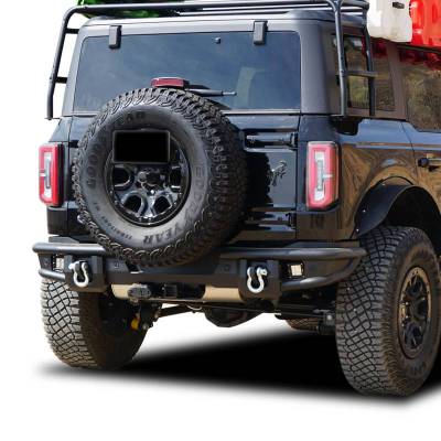 Black Horse Off Road - Armour Tubular Heavy Duty Rear Bumper Kit-Textured Black-2021-2026 Ford Bronco|Black Horse Off Road - Image 13