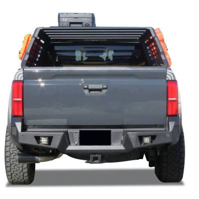 Armour Heavy Duty Rear Bumper-Matte Black-2024-2026 Toyota Tacoma|Black Horse Off Road
