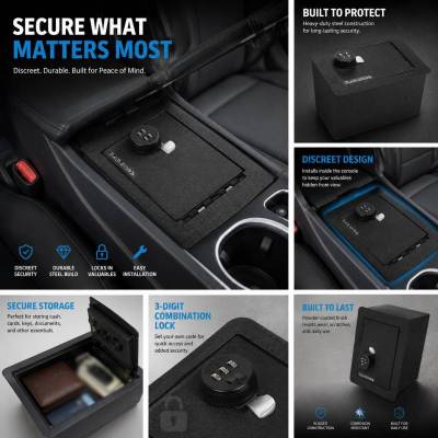 Black Horse Off Road - Center Console Safe-Black-2023-2024 Honda CR-V|Black Horse Off Road - Image 11