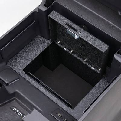 Black Horse Off Road - Center Console Safe-Black-2023-2024 GMC Sierra 1500/2023-2024 Chevrolet Silverado 1500|Black Horse Off Road - Image 15