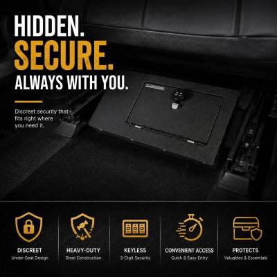 Black Horse Off Road - Rear Under Seat Console Safe-Black-2021-2024 Ford Bronco Sport|Black Horse Off Road - Image 5