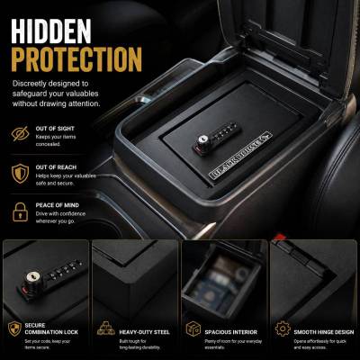 Black Horse Off Road - Center Console Safe-Black-2005-2015 Toyota Tacoma|Black Horse Off Road - Image 11