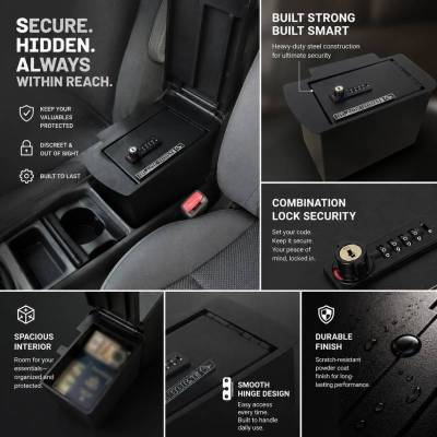 Black Horse Off Road - Center Console Safe-Black-2005-2015 Toyota Tacoma|Black Horse Off Road - Image 15