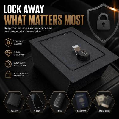 Black Horse Off Road - Center Console Safe-Black-2016-2022 Honda Ridgeline/Passport/Honda Pilot|Black Horse Off Road - Image 7