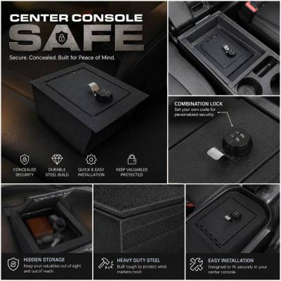 Black Horse Off Road - Center Console Safe-Black-2016-2022 Honda Ridgeline/Passport/Honda Pilot|Black Horse Off Road - Image 12