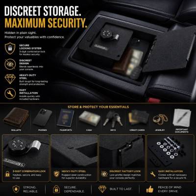 Black Horse Off Road - Center Console Safe-Black-2017-2022 Honda CR-V|Black Horse Off Road - Image 3