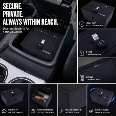 Black Horse Off Road - Center Console Safe-Black-2021-2021 Chevrolet Tahoe/2021-2021 GMC Yukon|Black Horse Off Road - Image 5