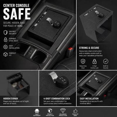 Black Horse Off Road - Center Console Safe-Black-2020-2024 Ford Explorer|Black Horse Off Road - Image 15