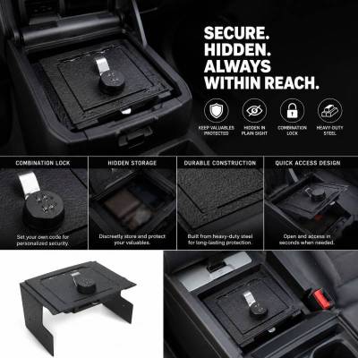 Black Horse Off Road - Center Console Safe-Black-2024-2026 Toyota Tacoma|Black Horse Off Road - Image 7