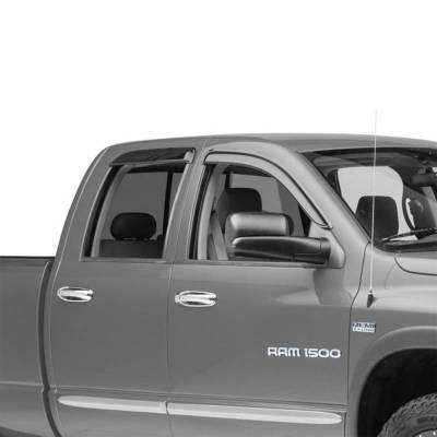 Black Horse Off Road - Black Horse Off Road [BHOR] |Tape On Rain Guard/Wind Deflectors|2019-2026 Ram 1500 Quad Cab|Smoke,4Pcs|#140542 - Image 3
