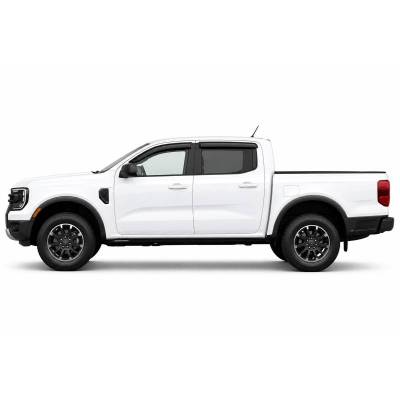 Black Horse Off Road - Black Horse Off Road [BHOR] |Tape On Rain Guard/Wind Deflectors|2019-2026 Ford Ranger Crew Cab|Smoke,4Pcs|#140387 - Image 3