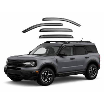 Black Horse Off Road - Black Horse Off Road [BHOR] |Tape On Rain Guard/Wind Deflectors|2021-2026 Ford Bronco Sport |Smoke,4Pcs|#140713 - Image 1