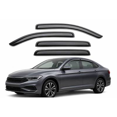 Black Horse Off Road - Black Horse Off Road [BHOR] |Tape On Rain Guard/Wind Deflectors|2019-2026 Volkswagen Jetta |Smoke,4Pcs|#14VWJE23 - Image 1