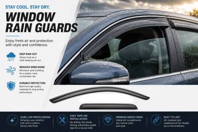 Black Horse Off Road - Black Horse Off Road [BHOR] |Tape On Rain Guard/Wind Deflectors|2021-2026 Toyota Sienna |Smoke,4Pcs|#14T187 - Image 4