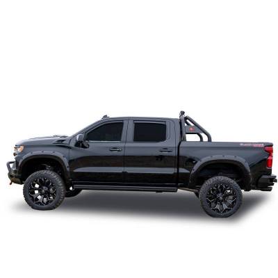 Black Horse Off Road - Black Horse Off Road [BHOR] |In Channel Rain Guard/Wind Deflectors|2019-2026 Silverado, Sierra 1500 Crew Cab/2020-2026 Silverado,Sierra 2500-3500 HD Crew Cab|Smoke,4Pcs|#1494805IN - Image 2