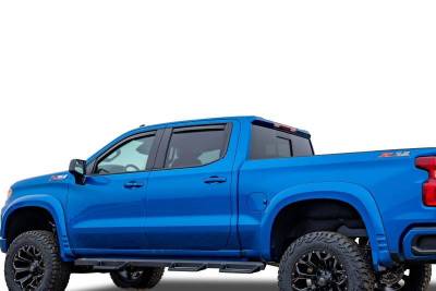 Black Horse Off Road - Black Horse Off Road [BHOR] |In Channel Rain Guard/Wind Deflectors|2019-2026 Silverado, Sierra 1500 Crew Cab/2020-2026 Silverado,Sierra 2500-3500 HD Extended Cab|Smoke,4Pcs|#1494804IN - Image 5