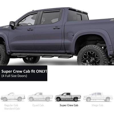 Black Horse Off Road - Black Horse Off Road [BHOR] |In Channel Rain Guard/Wind Deflectors|2015-2026 Ford F-150 Super Crew Cab|2017-2026 Ford F-250,F-350,F-450,F-550 Super Duty Super Crew Cab|Smoke,4Pcs|#1494975IN - Image 3