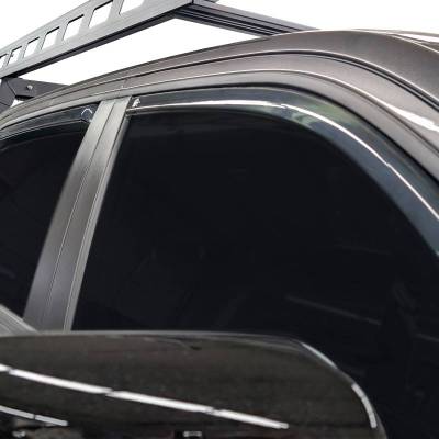 Black Horse Off Road - Black Horse Off Road [BHOR] |In Channel Rain Guard/Wind Deflectors|2019-2026 Ram 1500 Crew Cab|Smoke,4Pcs|#1494806IN - Image 7