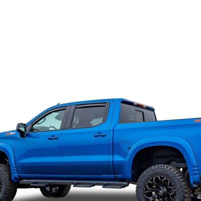 Black Horse Off Road - Black Horse Off Road [BHOR] |In Channel Rain Guard/Wind Deflectors|2019-2026 Ram 1500 Quad Cab|Smoke,4Pcs|#1494813IN - Image 2