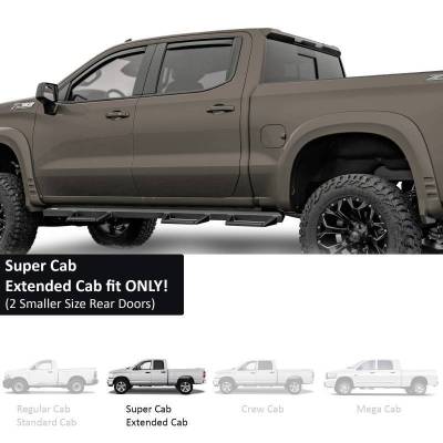Black Horse Off Road - Black Horse Off Road [BHOR] |In Channel Rain Guard/Wind Deflectors|2015-2026 Ford F-150 Super Cab/2015-2026 Ford F-150 Super Cab|Smoke,4Pcs|#1494974IN - Image 4