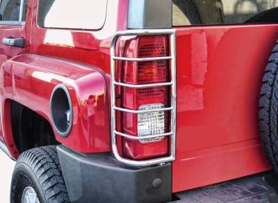 Black Horse Off Road - Tail Light Guards-Stainless Steel-2006-2026 Hummer H3|Black Horse Off Road - Image 1