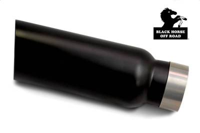 Black Horse Off Road - Muffler Tip-Black-All Cars, Trucks and SUVs( 3" inlet,4" outlet and 10" Length)|Black Horse Off Road - Image 9