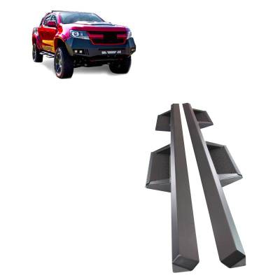 Impact Heavy Duty Drop Side Steps-Black-2015-2026 Chevrolet Colorado-GMC Canyon|Black Horse Off Road