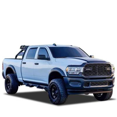Black Horse Off Road - Impact Heavy Duty Drop Side Steps-Black-2009-2010 Dodge Ram 1500 Crew Cab/2011-2026 Ram 1500 Crew Cab/2019-2022 Ram 1500 Classic Crew Cab/2010 Dodge Ram 2500|3500 Crew Cab/2011-2026 Ram 2500|3500 Crew Cab|Black Horse Off Road - Image 2