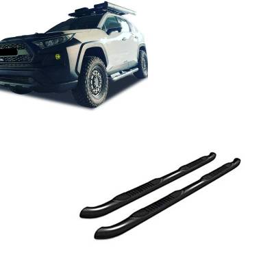 Black Horse Off Road - 3in Side Steps-Black-2019-2026 Toyota RAV4/2021-2026 Toyota Venza|Black Horse Off Road - Image 2