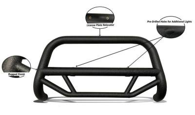 Black Horse Off Road - Max T Bull Bar-Textured Black-2019-2026 Chevrolet Silverado 1500/2022 Chevrolet Silverado 1500 LTD|Black Horse Off Road - Image 5
